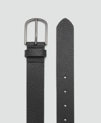 MANGO Men's Pebbled Leather Belt