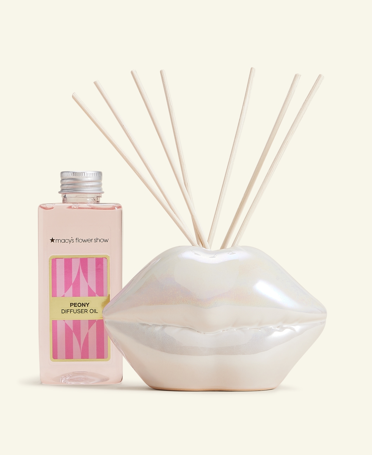 Macy's Flower Show Lip-Shaped Reed Diffuser, Exclusively at Macy's - White