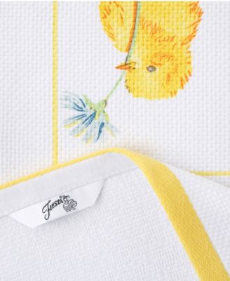 Easter Chick Cotton Kitchen Towel Set, 16" x 28"