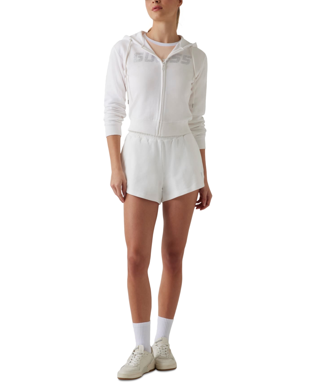 Women's Primula Cotton High Rise Pull-On Shorts - Salt White