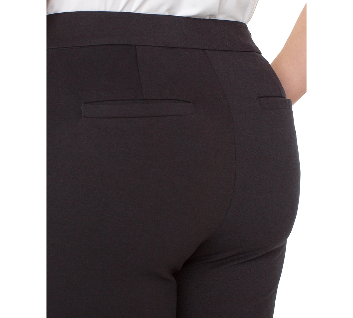 Liverpool Plus Size Pull On Wide Leg Pants In Black