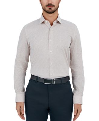 Tallia - Men's Slim Flit Micro Floral Print Button-Front Dress Shirt