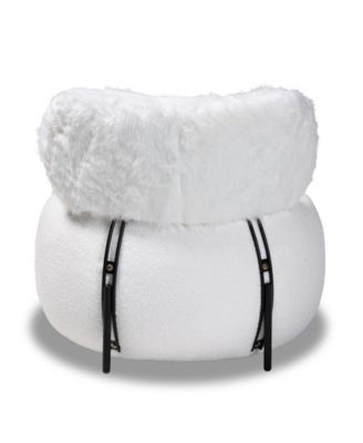 28.7" Tayla Fabric Upholstered and Metal Modern and Contemporary Accent Chair