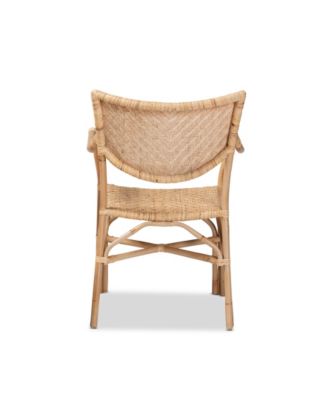 23.2" Finished Rattan Damani Modern Bohemian Dining Chair