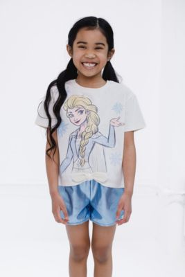 Toddler Girls Disney Queen Elsa T-Shirt and Shorts Outfit Set