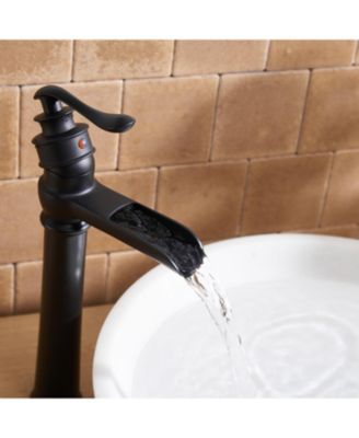 Waterfall Single Hole Single-Handle Vessel Bathroom Faucet