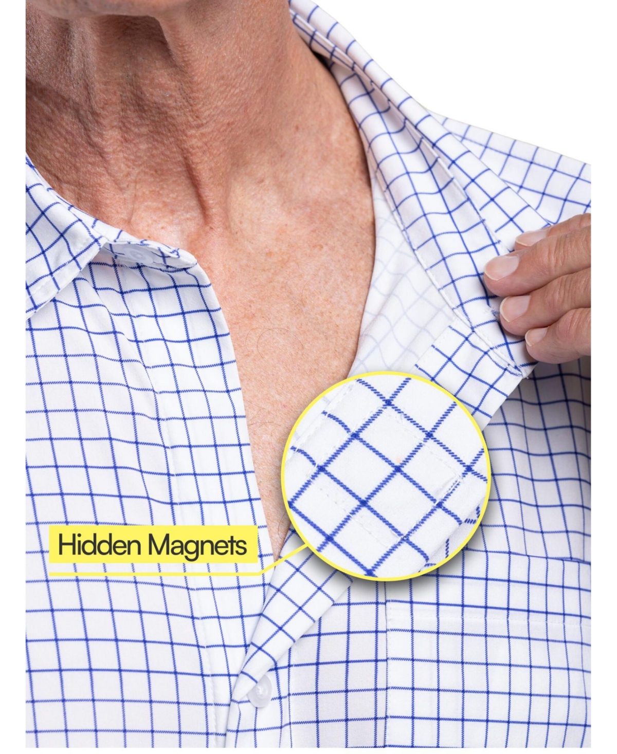 JOE & BELLA MEN'S ADAPTIVE SLIM-FIT MAGNETIC BUTTON-DOWN SHIRT 