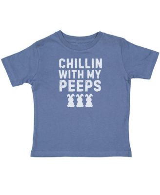 Toddler Boys Chillin With My Peeps Easter Short Sleeve T-Shirt