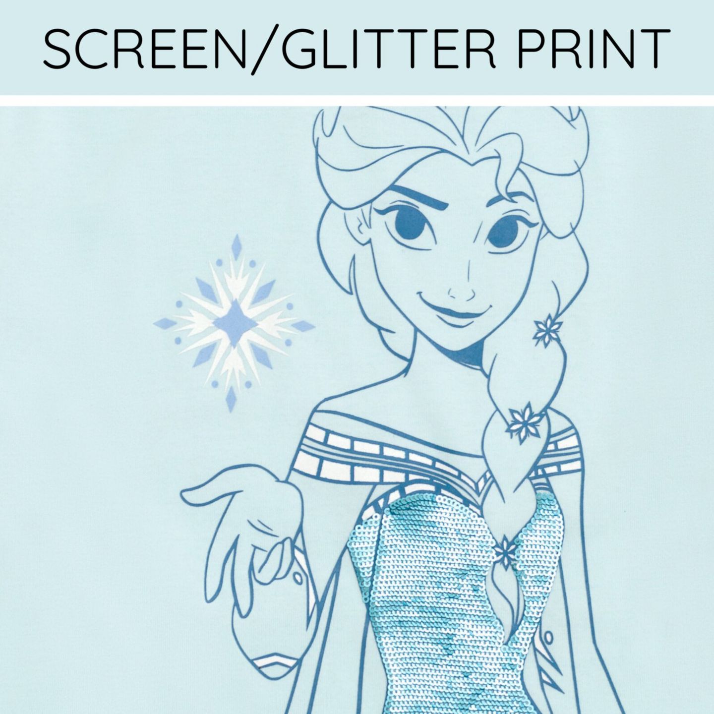 Детский комплект Frozen Disney Queen Elsa: футболка и юбка для девочек, цвет: Синий — фото 4