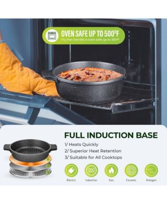 8-Piece Nesting Cookware Set with Silicone Handle Covers