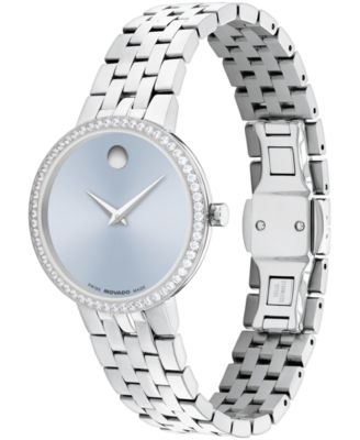 Women's Museum Classic Lab Grown Diamond Swiss Quartz Stainless-Steel Watch, 29.5mm