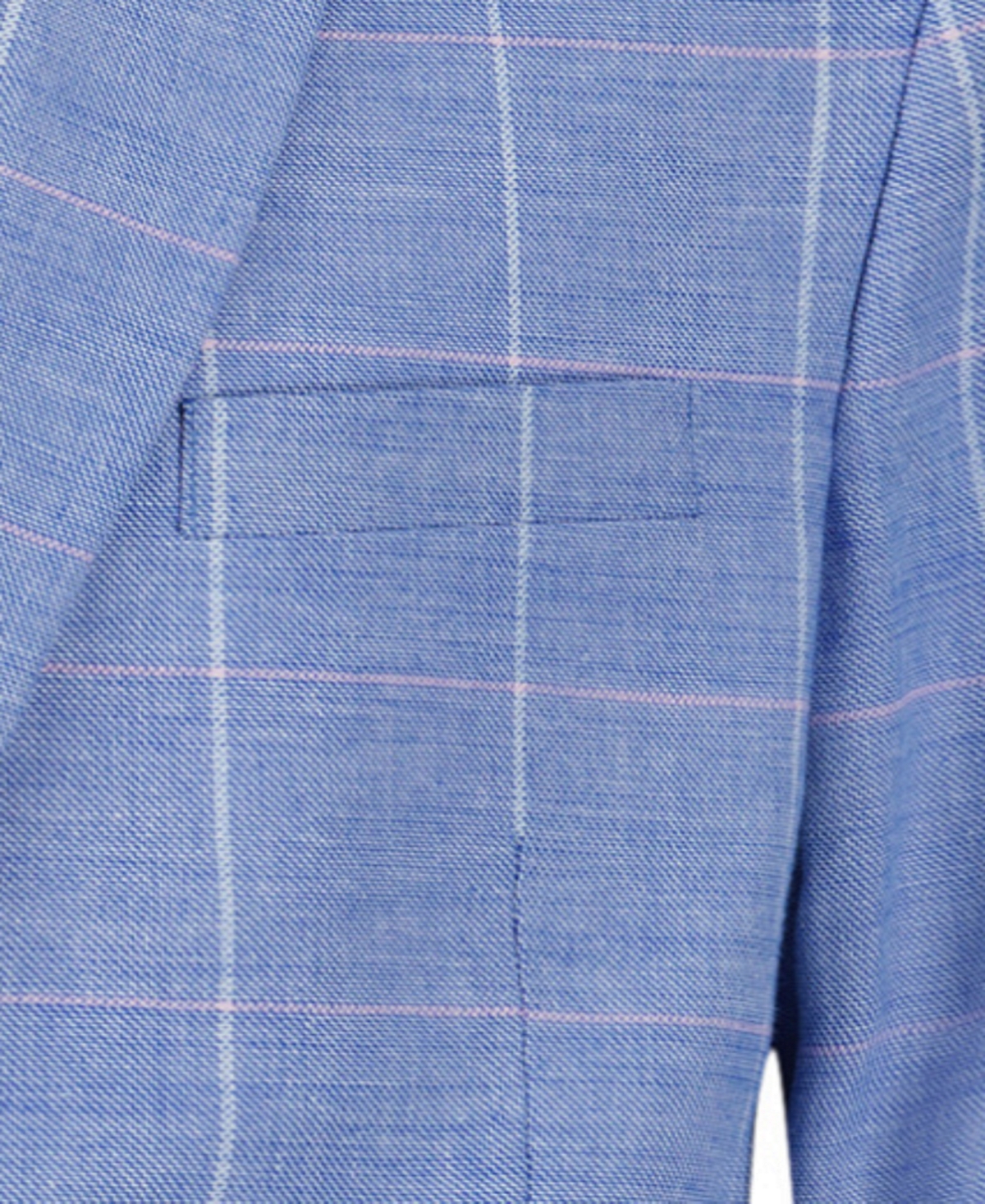 Tommy Hilfiger Big Boys Stretch Sharkskin Windowpane Sportscoat Jacket In Blue