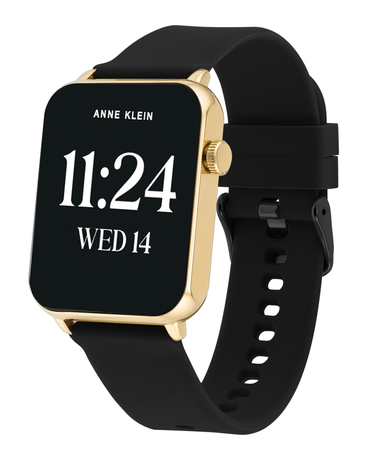 Anne Klein Women's Connect It Stellar Smartwatch with Gold-Tone Stainless Steel Mesh and Silicone Band