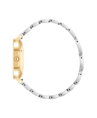 Women's Connect It Prism Smartwatch with Two-Tone Metal Alloy and Black Silicone Band, 30mm