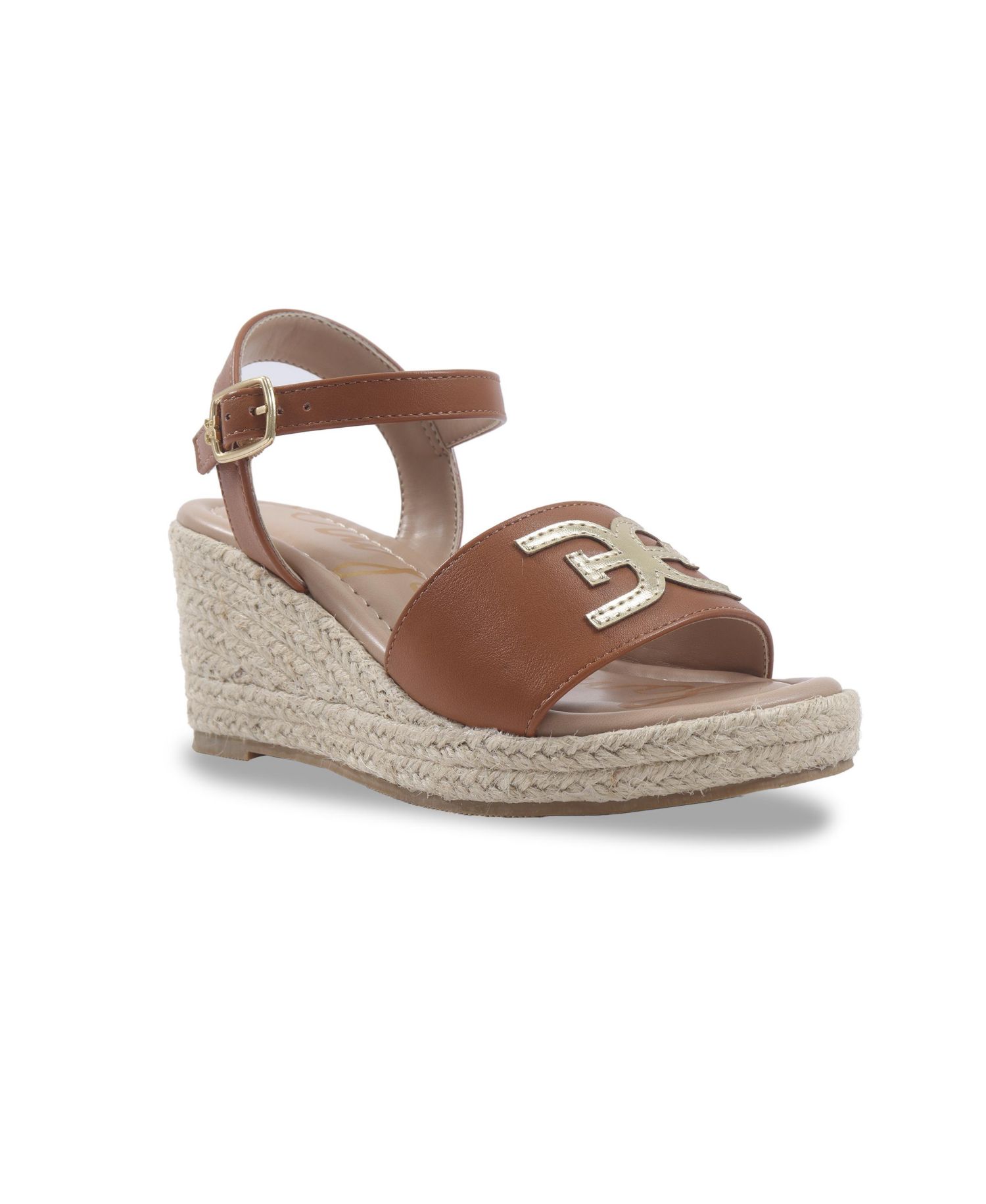 Little and Big Girls Lucia Band Espadrille Wedge Sandals