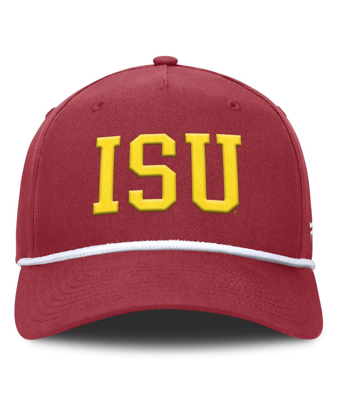 Fanatics Men's Cardinal Iowa State Cyclones Foul Ball Rope Adjustable Hat In Cardinal