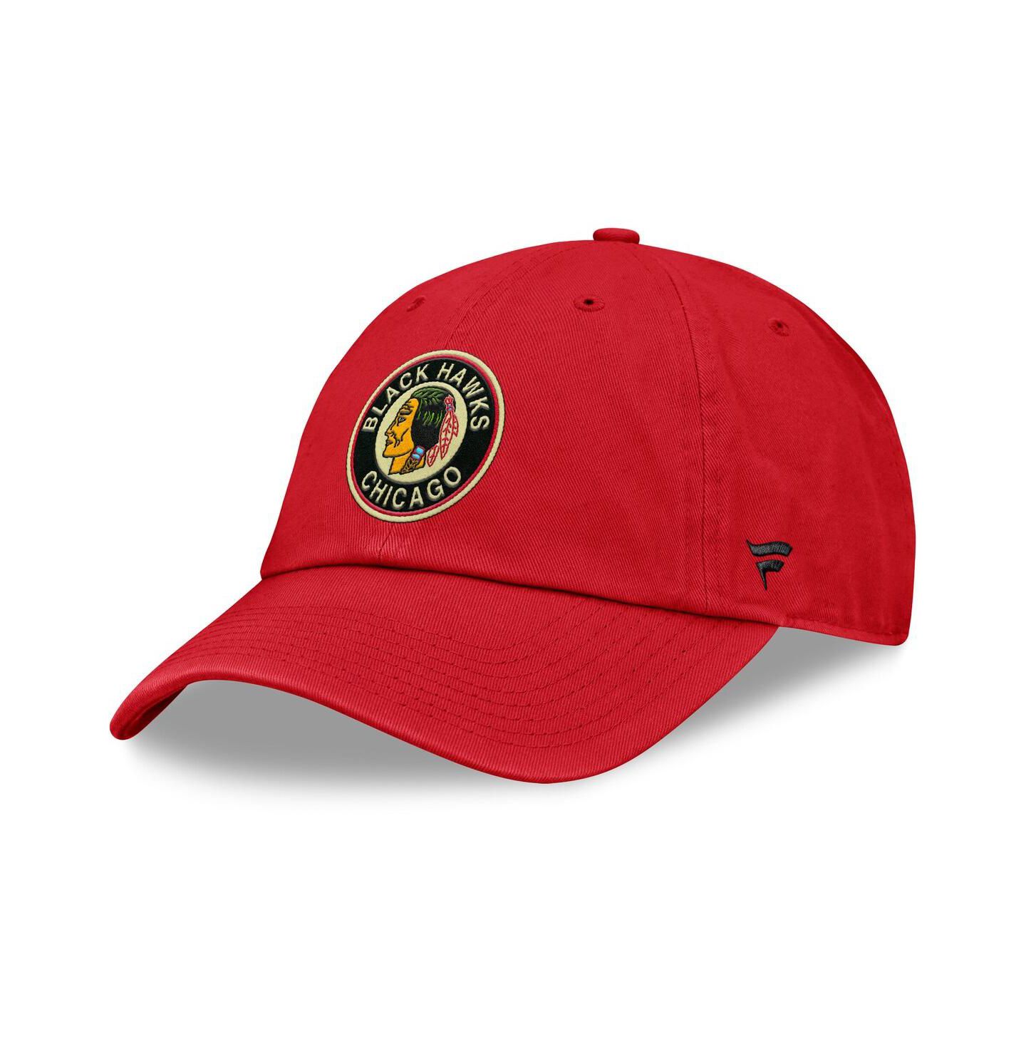 Мужская кепка Fanatics Red Chicago Blackhawks Decades Collection Adjustable Hat — фото 1