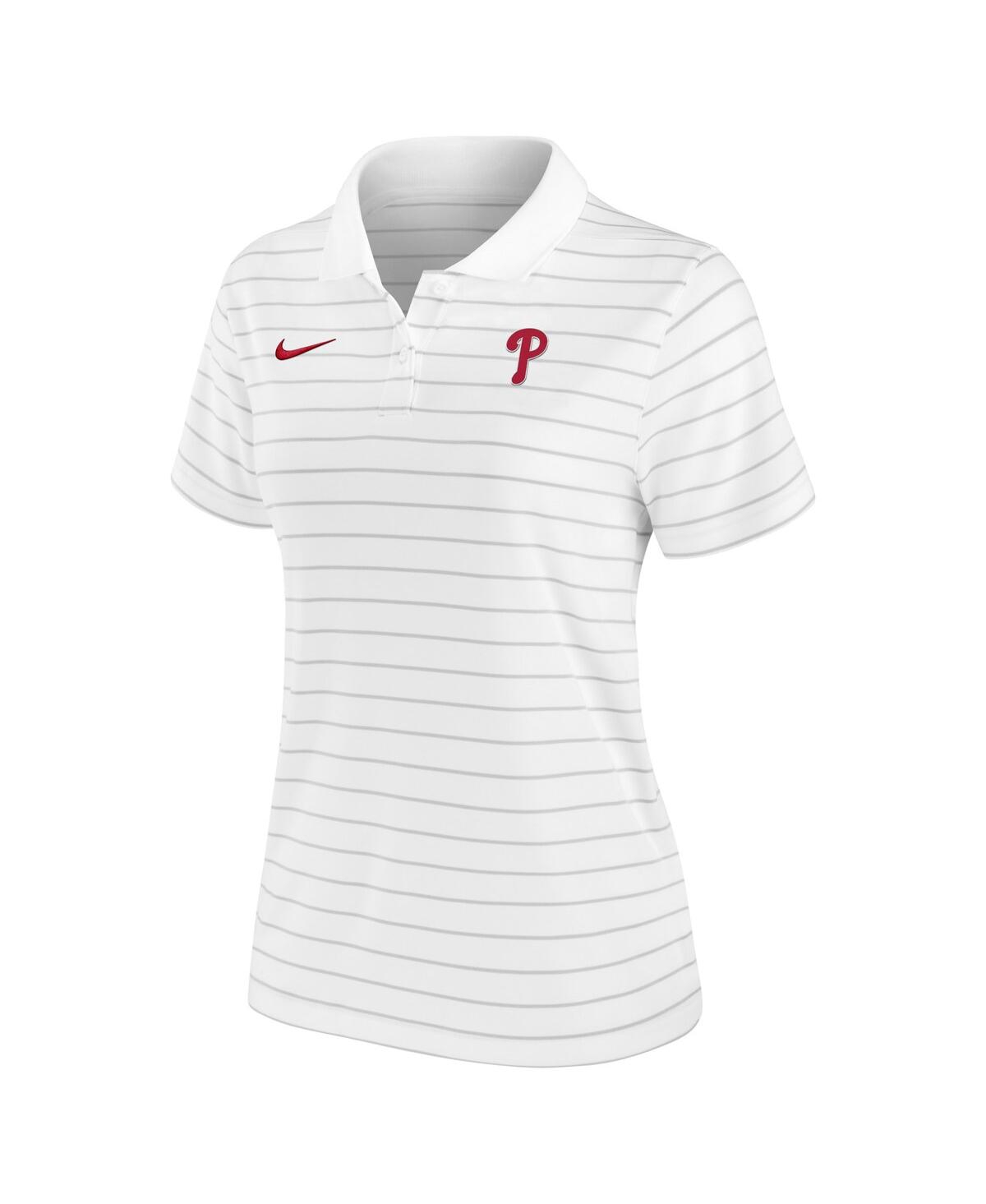 Nike Women's White Philadelphia Phillies Authentic Collection Victory Performance Polo Shirt In White