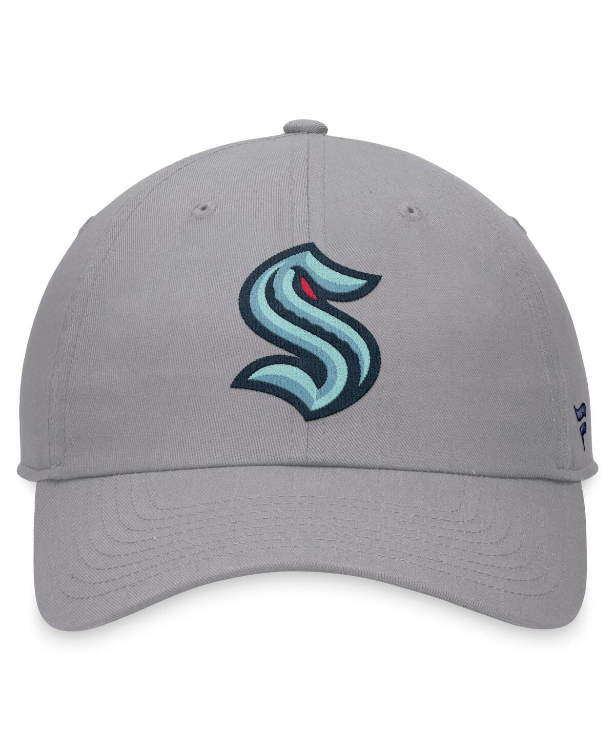 Fanatics Men's Gray Seattle Kraken Extra Time Adjustable Hat In Gray