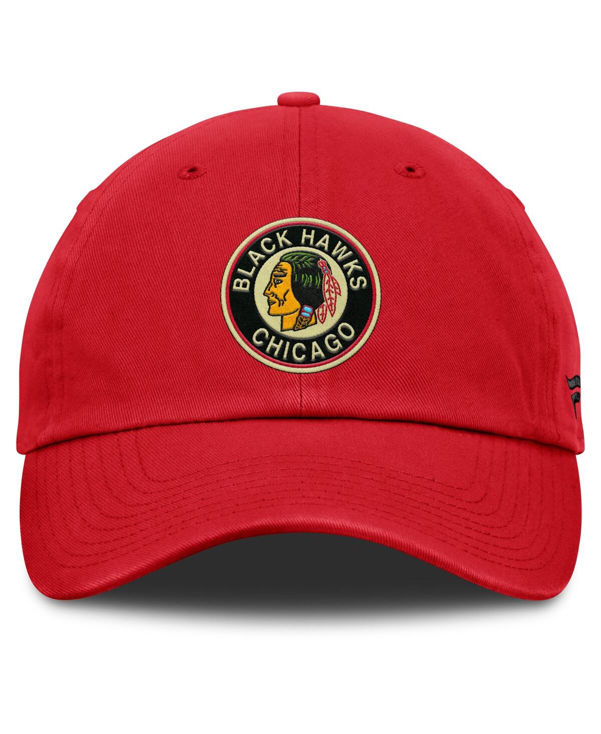 Fanatics Men's Red Chicago Blackhawks Decades Collection Adjustable Hat In Red