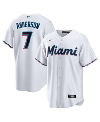 Nike - Men's  Tim Anderson White Miami Marlins Home Replica Player Jersey