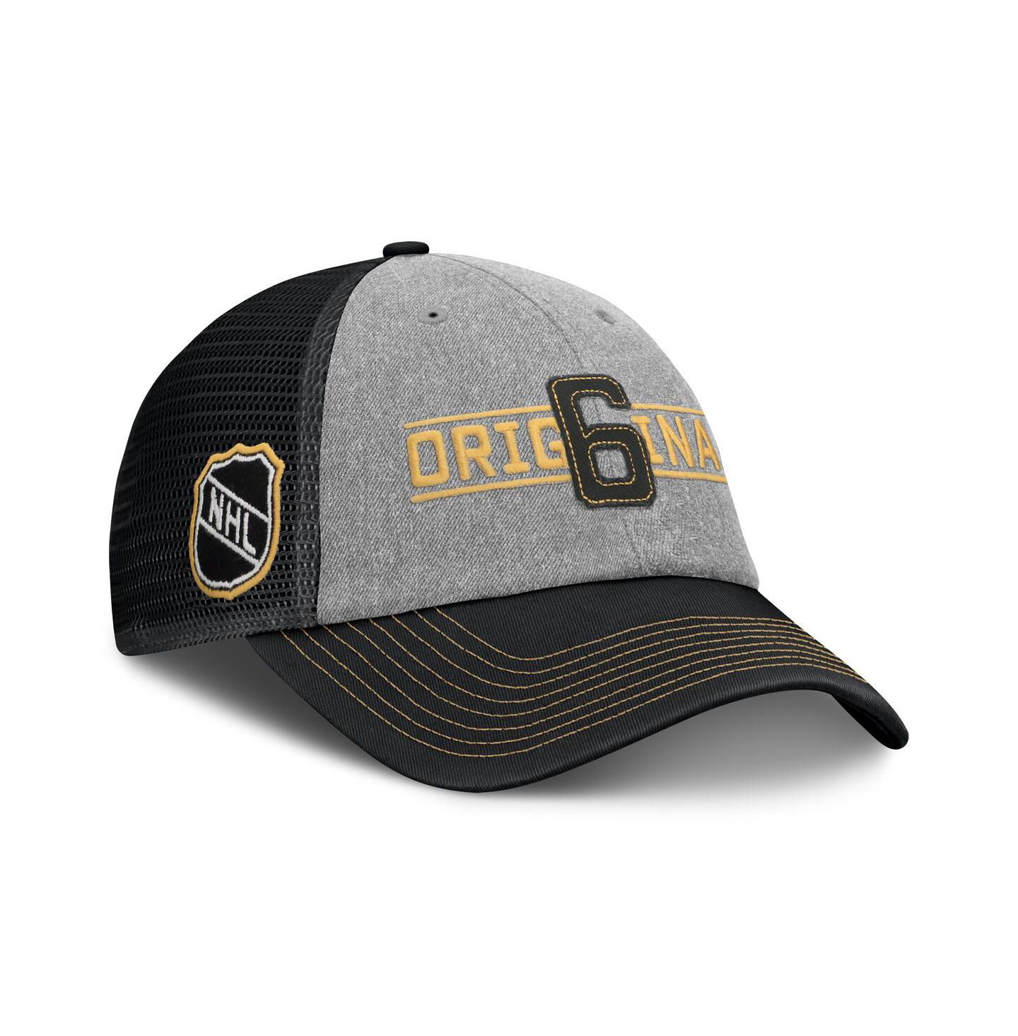 Мужская кепка Fanatics Gray Original 6 Rugged Trucker Adjustable Hat — фото 4