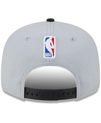 Men's Gray/Black Utah Jazz Tip-Off Two-Tone 9FIFTY Snapback Hat