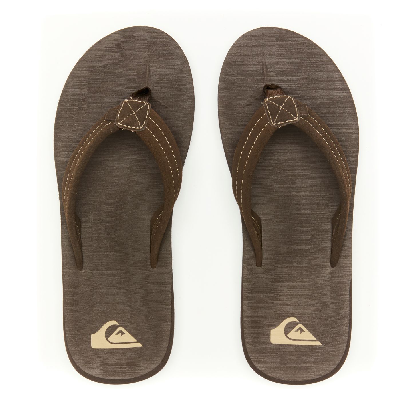 Мужские сандалии Quiksilver Carver Suede Flip Flops, цвет: Demitasse — фото 3