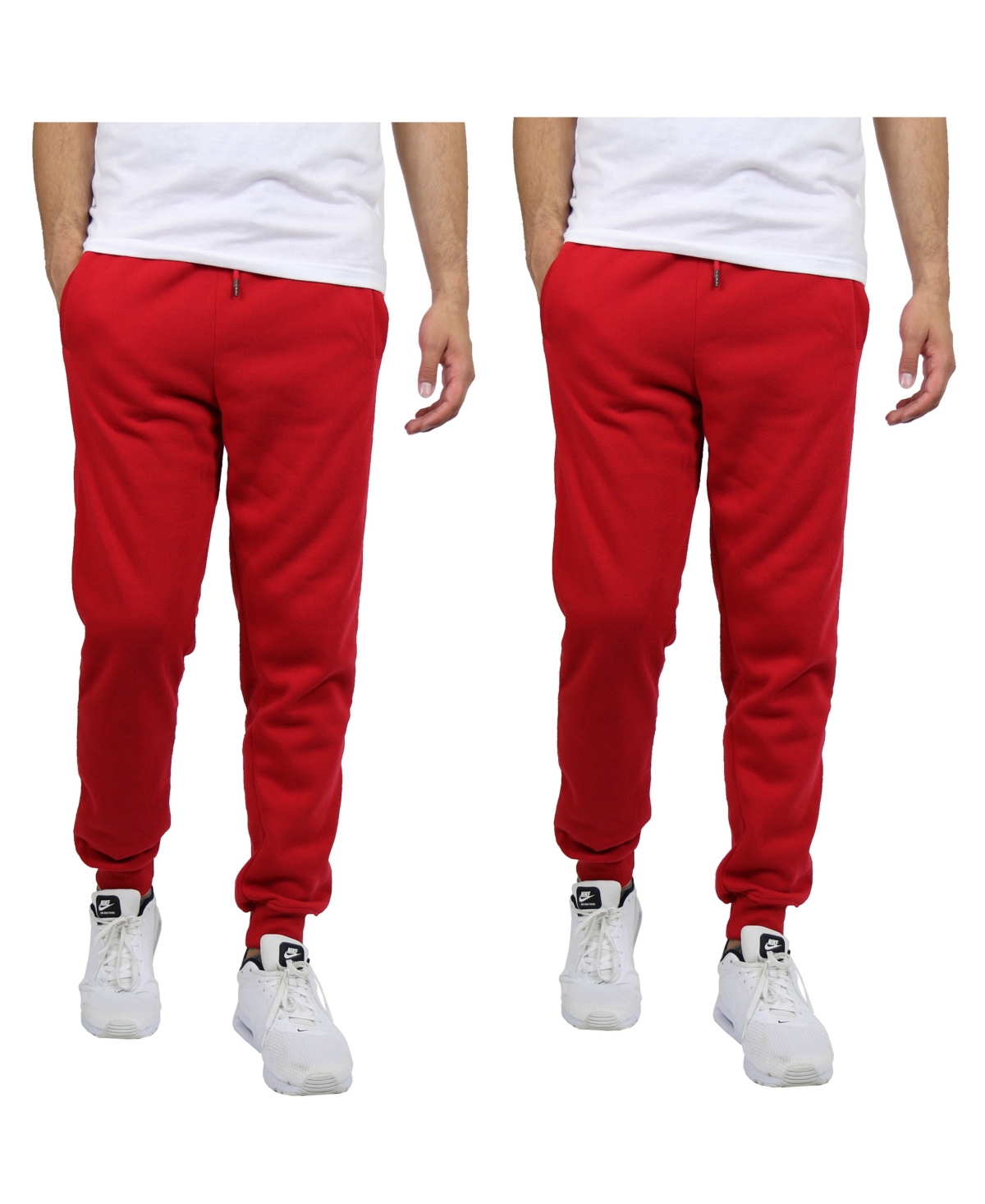 Blue Ice Men's 2-pack Fleece-lined Jogger Sweatpants In Red