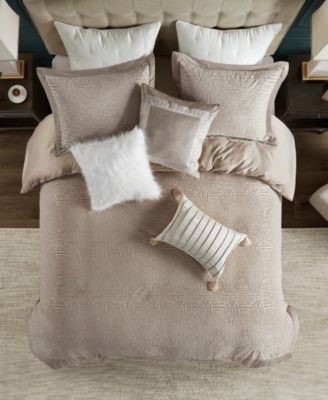 Pescal Oversized Velvet 9-Pc. Comforter Set, King/California King