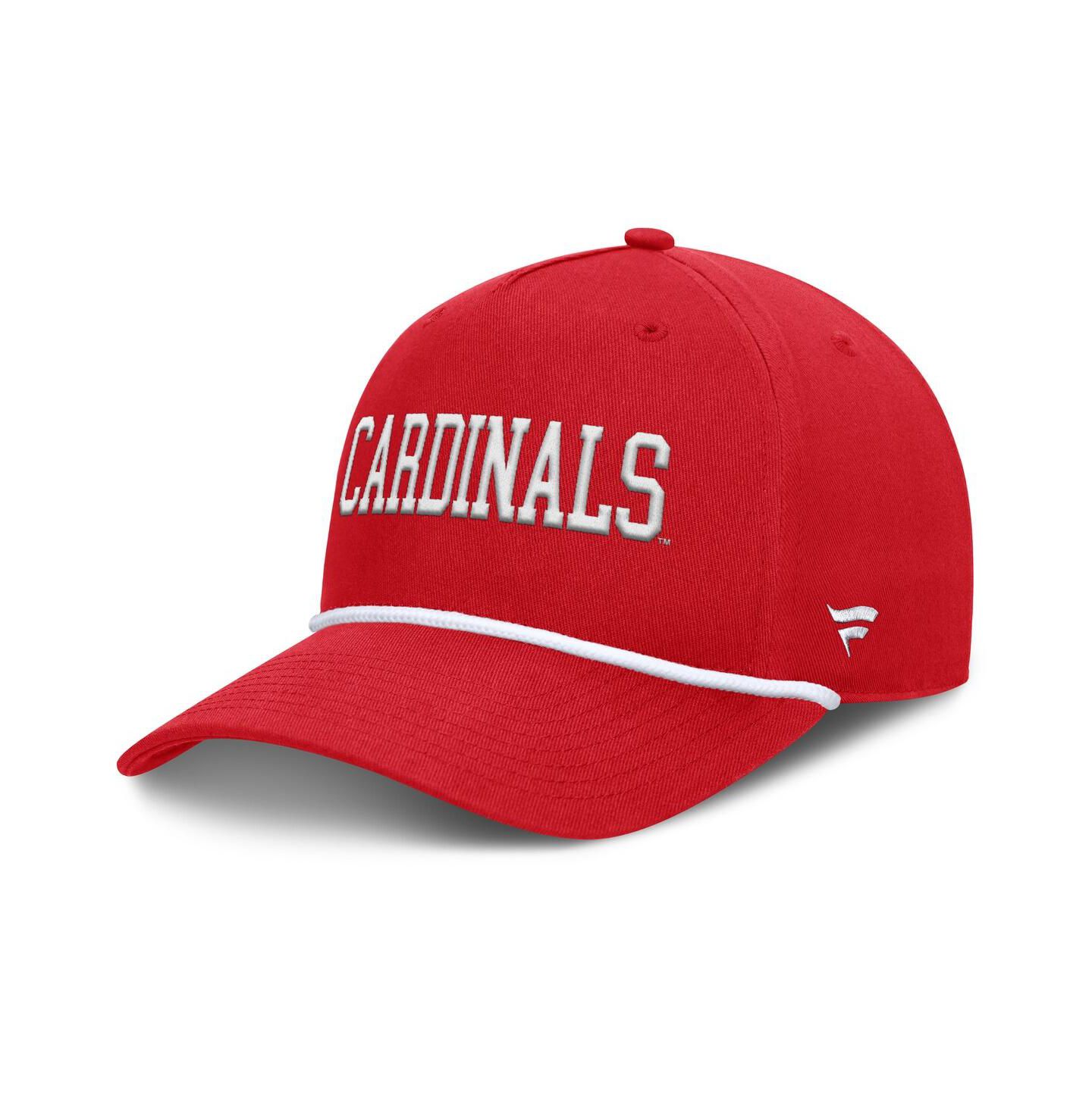 Мужская кепка Fanatics Red Louisville Cardinals Foul Ball Rope Adjustable Hat — фото 1