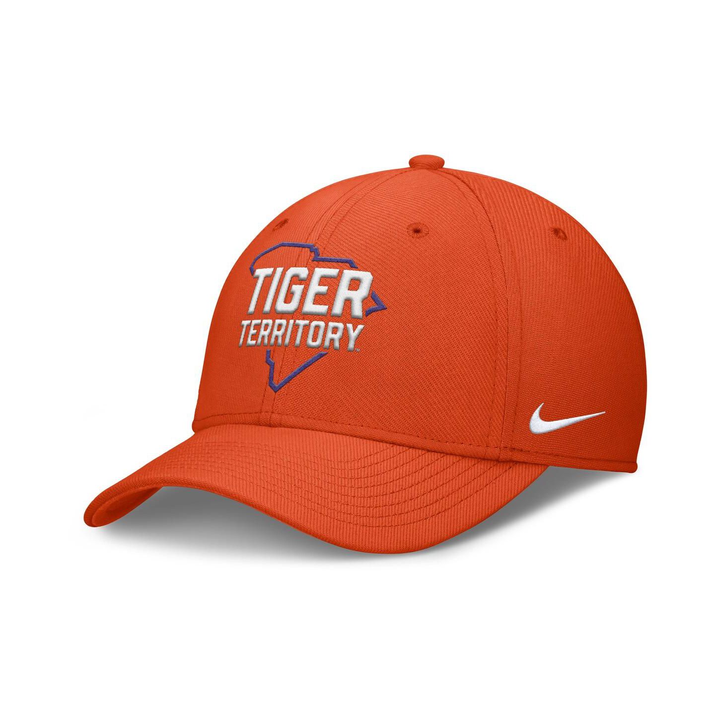 Мужская кепка Nike Orange Clemson Tigers Local Swoosh Flex Hat — фото 1