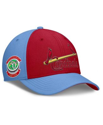 Nike - Men's  Light Blue/Red St. Louis Cardinals Rise Swoosh Performance Flex Hat