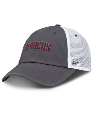 Nike - Men's  Gray Arizona Diamondbacks Wordmark Club Adjustable Trucker Hat