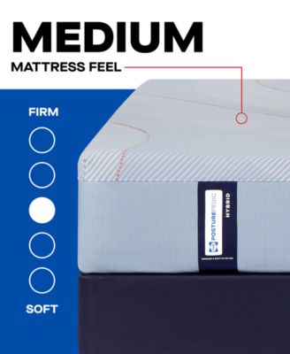 Posturepedic Hybrid Edelston 12" Medium Tight Top Mattress Set - Queen Split