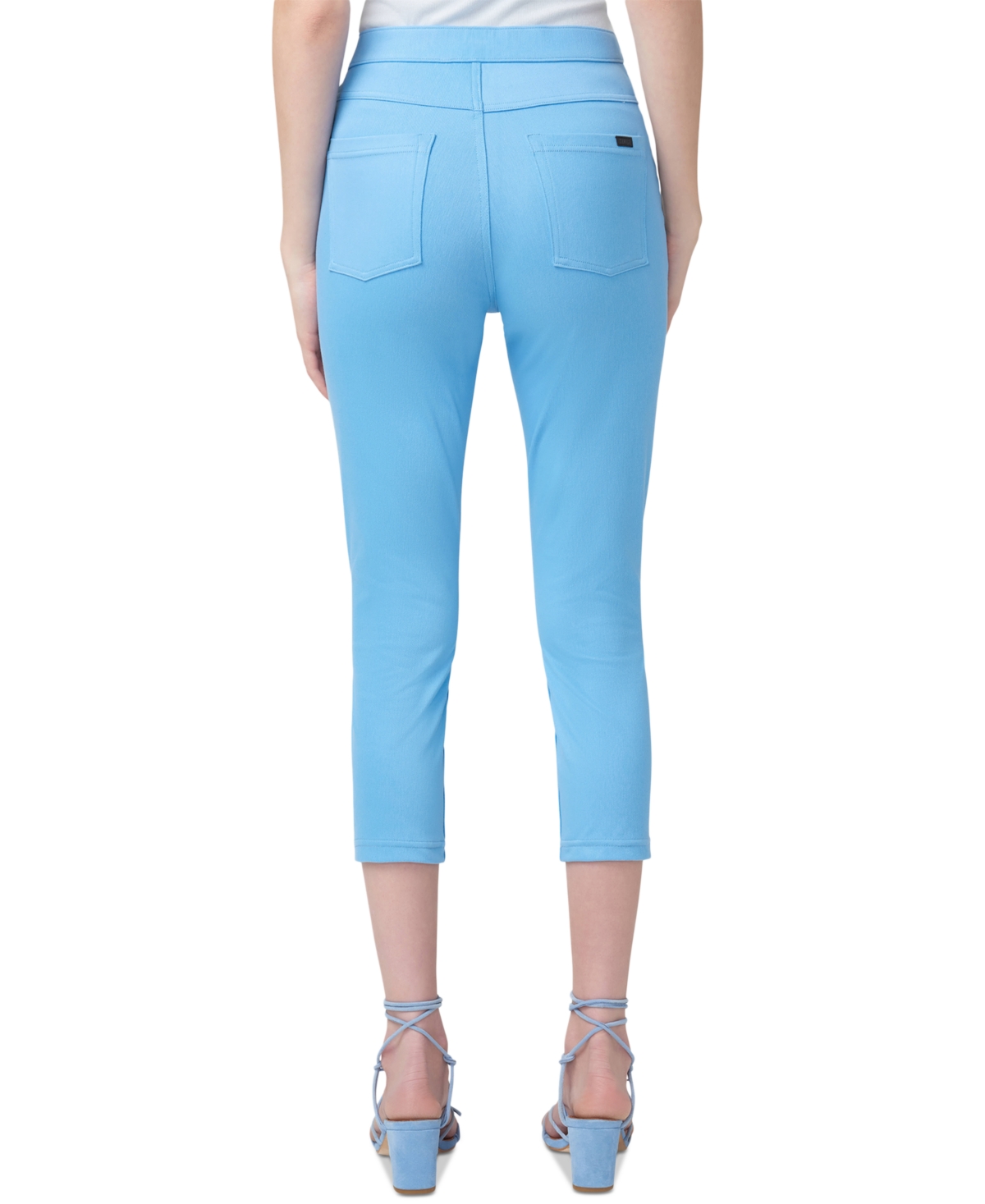 Shop Hue Women's Mid-rise Pull-on Denim Capri Leggings In Blue