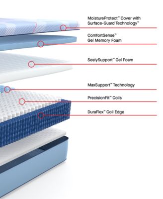 Posturepedic Hybrid Haslett 13" Medium Tight Top Mattress Set - Queen Split