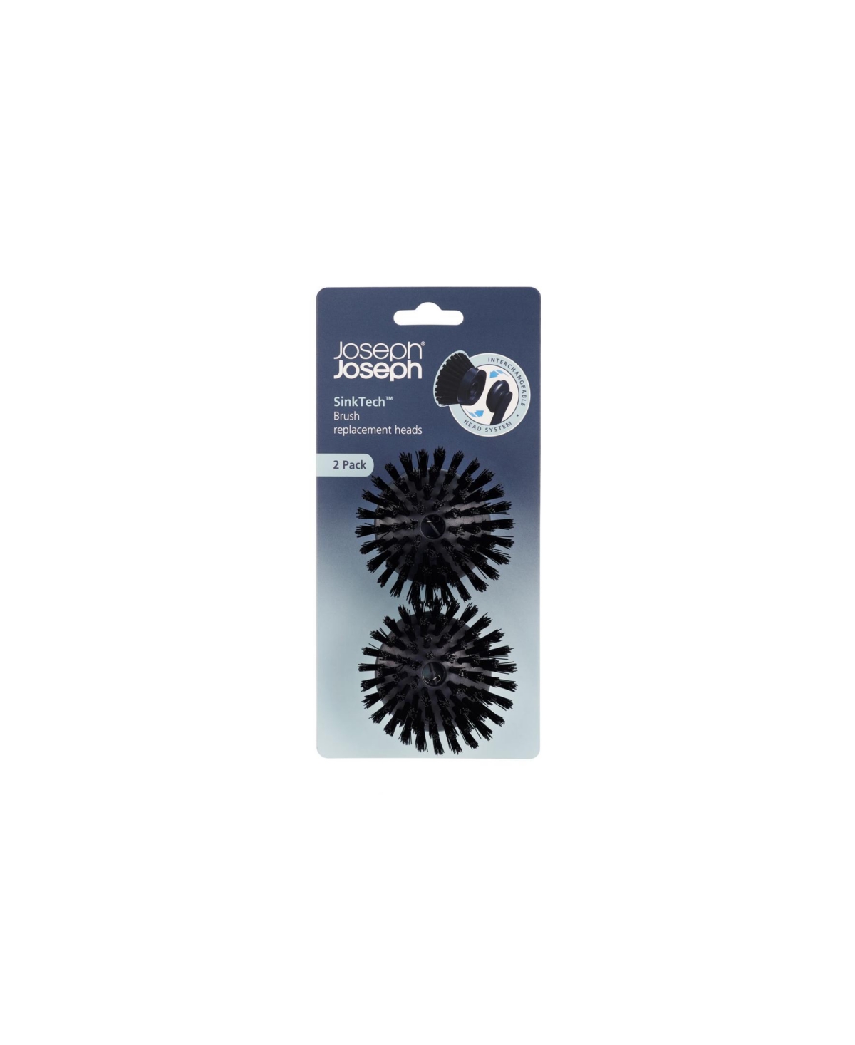 SinkTech Set of 2 Dish Brush Replacement Heads - Black