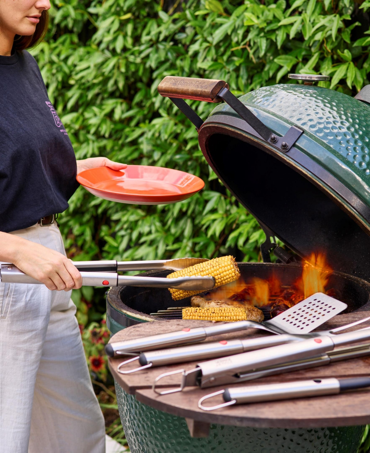 Joseph Joseph Grillout 3-piece Bbq Turner, Tongs And Fork Set In Silver