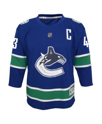 Big Boys and Girls Quinn Hughes Blue Vancouver Canucks Alternate Replica Player Jersey