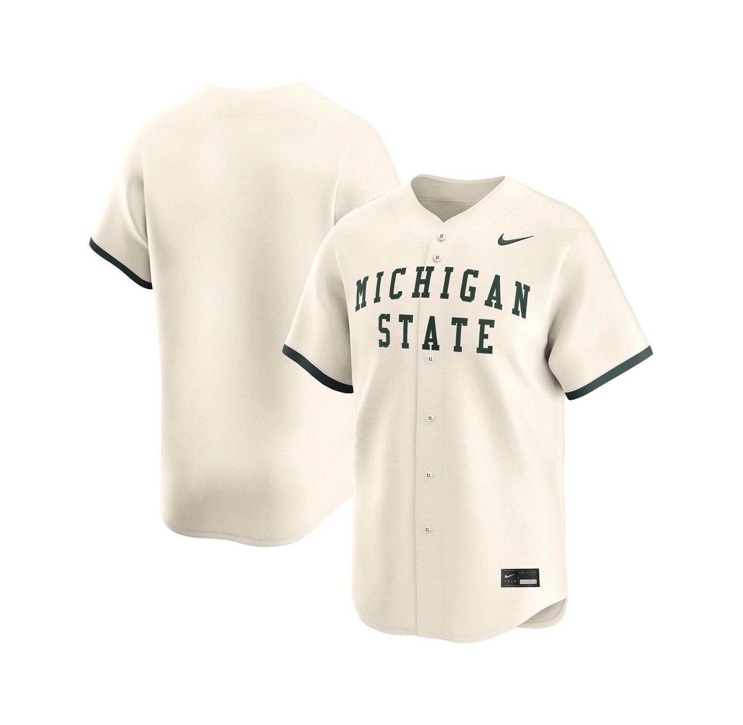 Men's Natural Michigan State Spartans College Limited Baseball Jersey