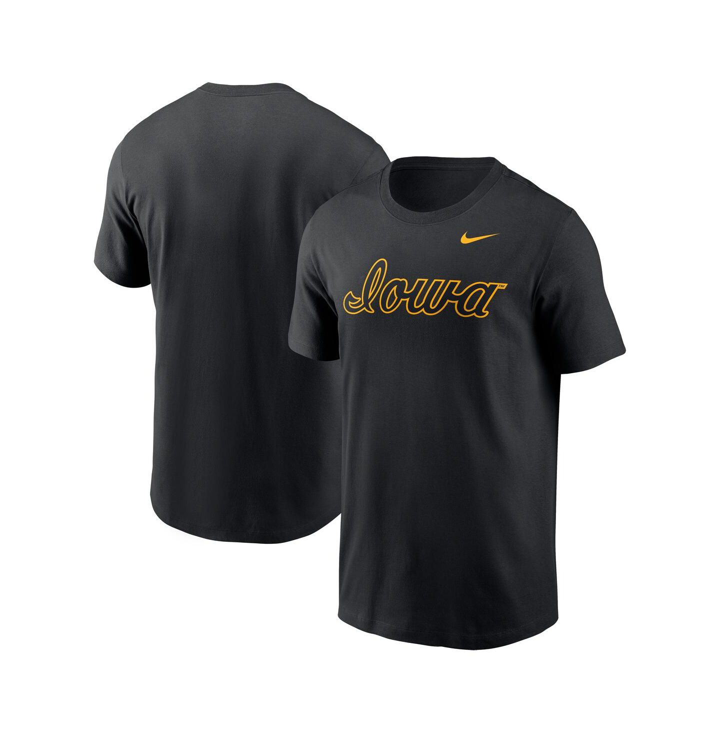 Мужская футболка Nike Iowa Hawkeyes Baseball Wordmark, Black — фото 1