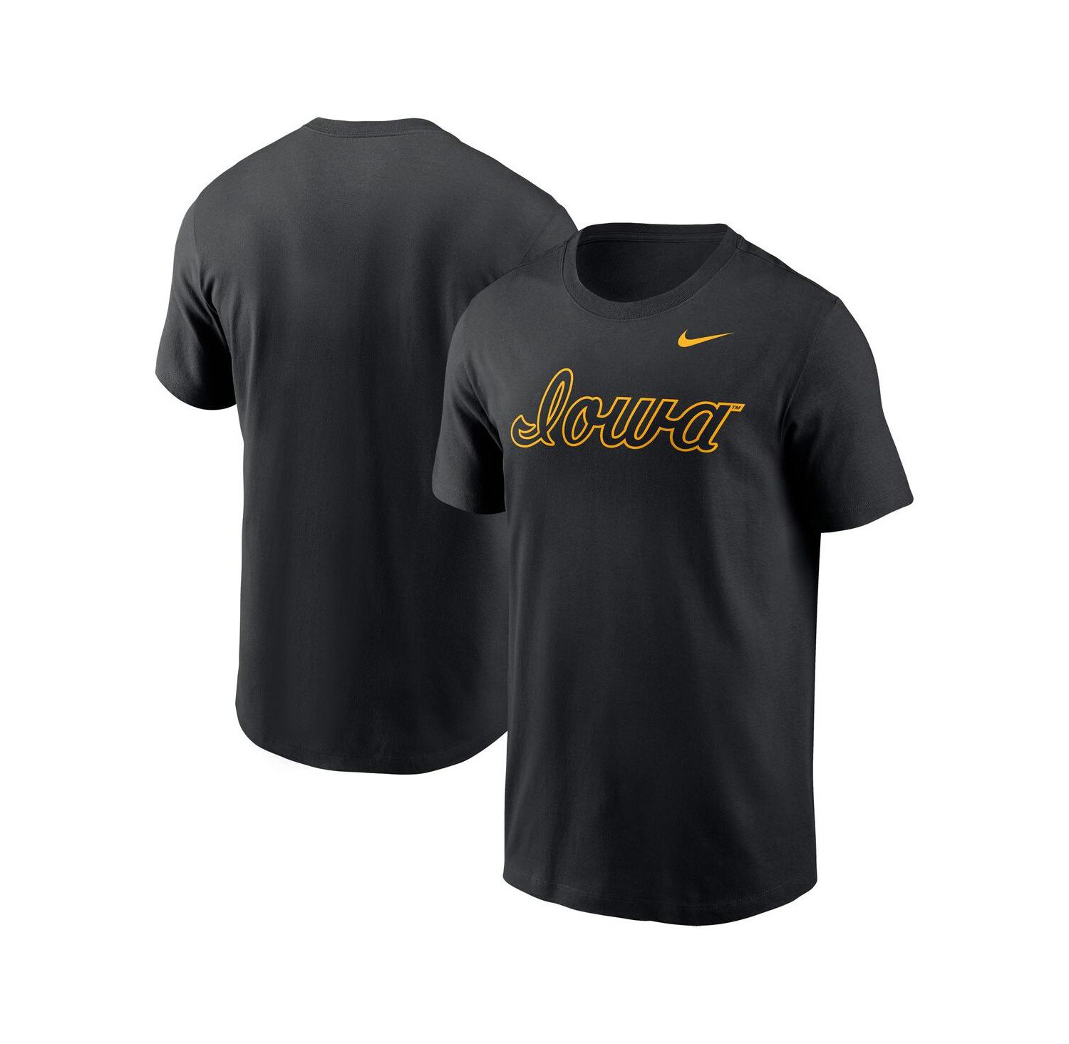 Men's Black Iowa Hawkeyes Baseball Wordmark T-Shirt