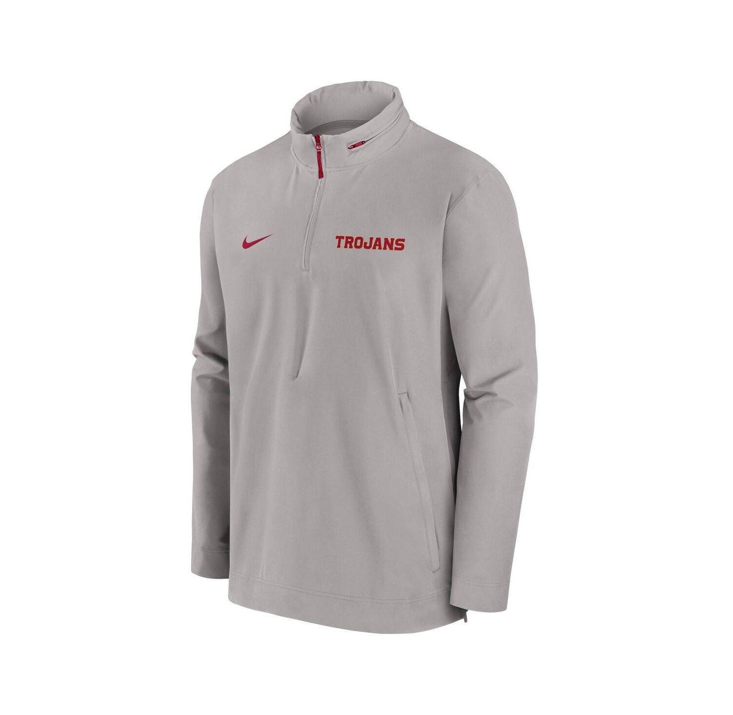Men's Pewter USC Trojans Sideline Coaches Quarter-Zip Jacket
