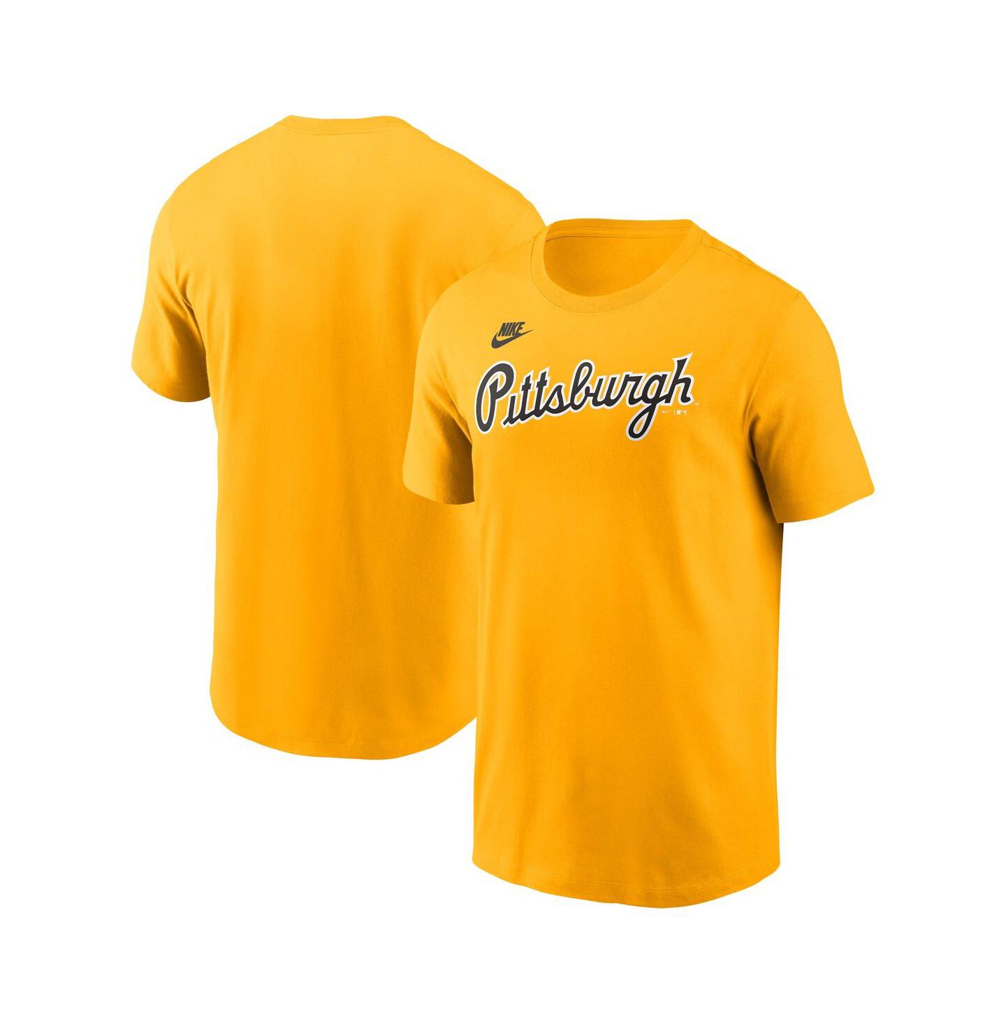 Мужская футболка Nike Gold Pittsburgh Pirates Cooperstown Wordmark — фото 1