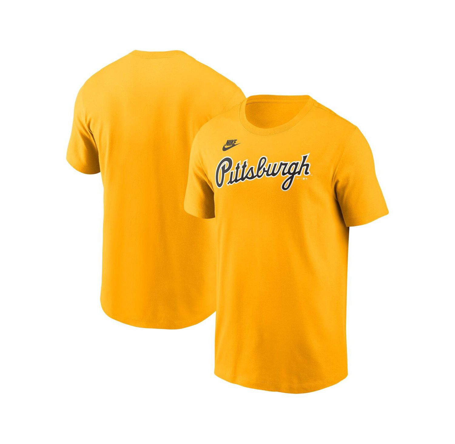 Men's Gold Pittsburgh Pirates Cooperstown Wordmark T-Shirt