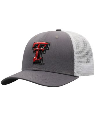 Top of the World - Men's Gray/White Texas Tech Red Raiders Victory Baseline Trucker Adjustable Hat