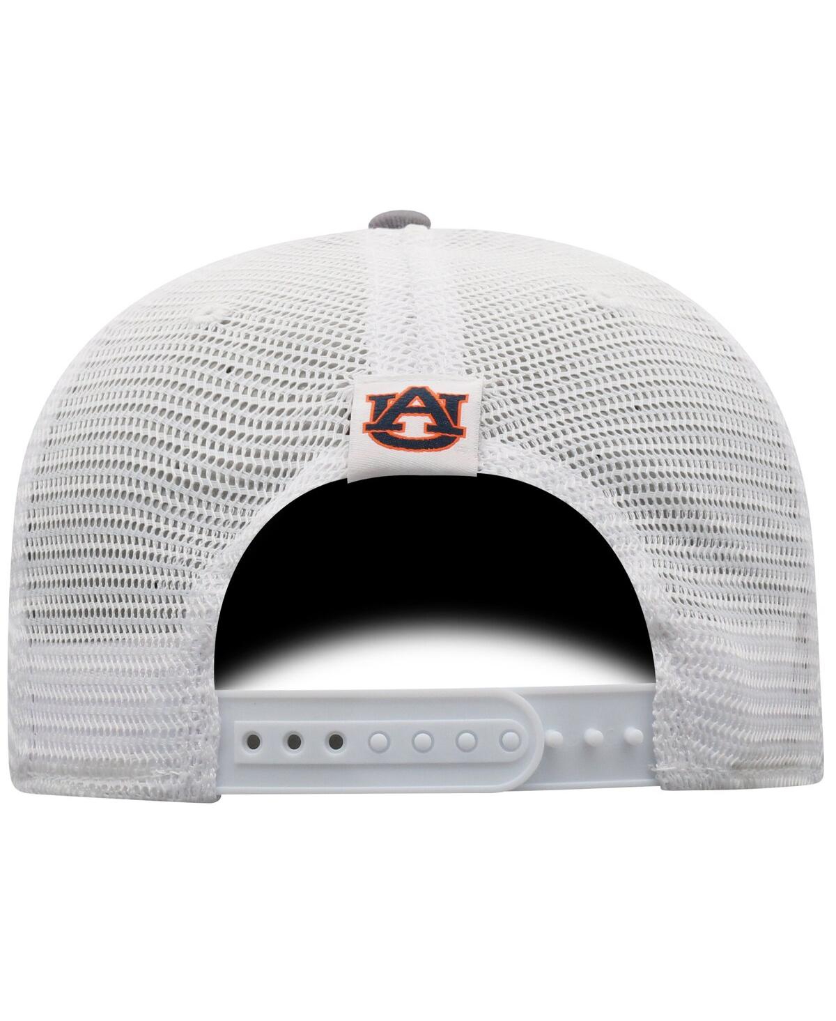 Top Of The World Men's Gray Auburn Tigers Trucker Adjustable Hat In Gray,white