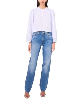Women's Cotton The Alora High-Neck Blouse