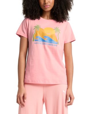 Puma - Women's Cotton Wellness Graphic-Print Crewneck Tee